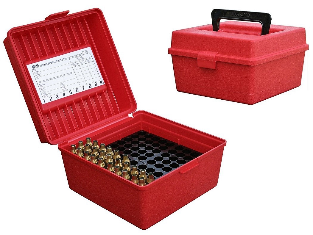 MTM R100 DELUXE Ammo Box RED content 100